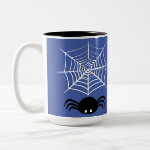 Halloween Spinnennetz Zweifarbige Tasse