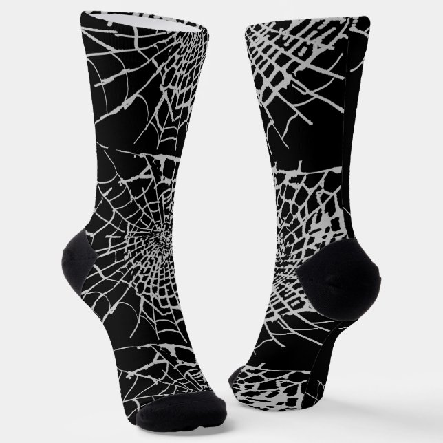 Halloween Spinnennetze Socken (Gewinkelt)