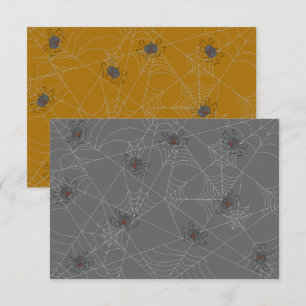 Halloween Spinnennetze und Kürbis