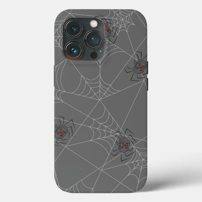 Halloween Spinnennetze und Kürbis Case-Mate iPhone Hülle (Rückseite)