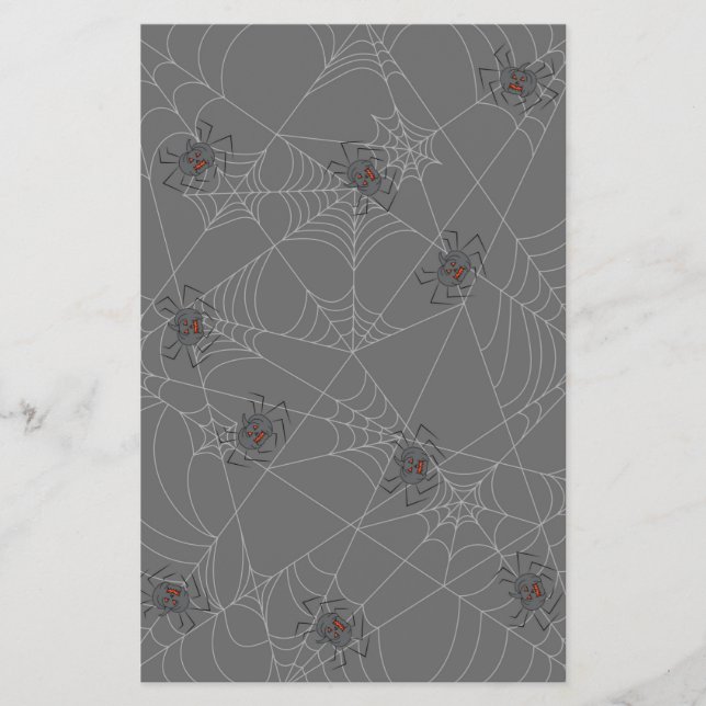 Halloween Spinnennetze und Kürbis Flyer (Vorne)