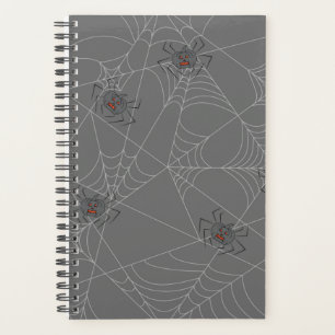 Halloween Spinnennetze und Kürbis Planer