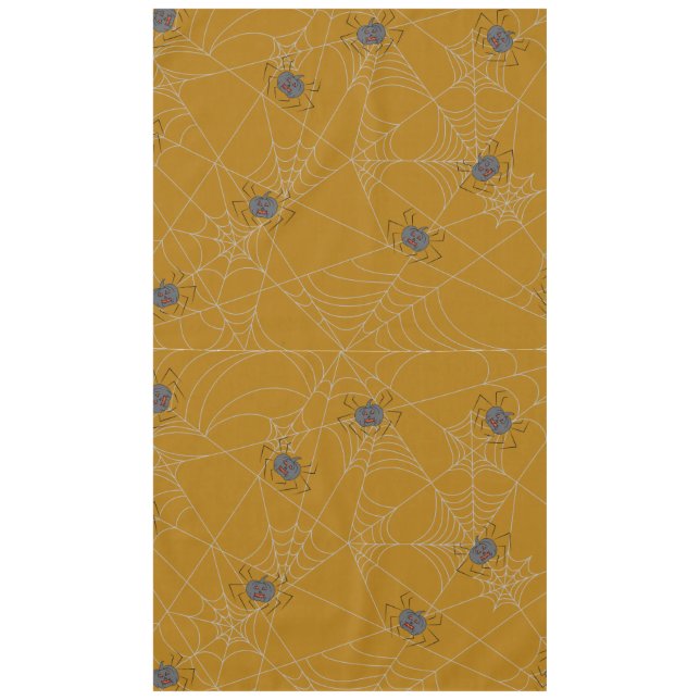 Halloween Spinnennetze und Kürbis Tischdecke (Vorderseite)