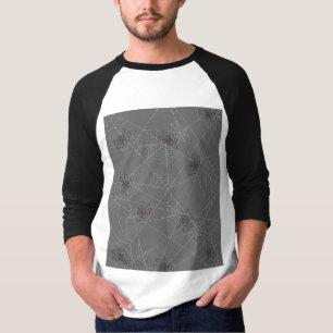 Halloween Spinnennetze und Kürbisgeflecht T - Shir T-Shirt