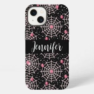 Halloween-Spinnennetze- und Spinnen-Muster iPhone 13 Hülle