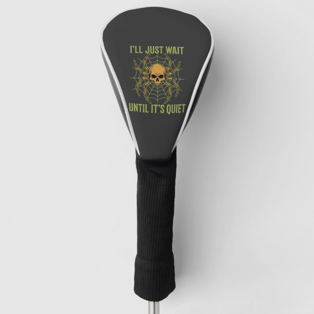 Halloween Spinnenschädel Still Golf Headcover (Vorderseite)