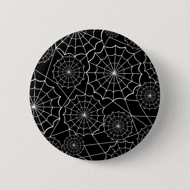 Halloween-Spinngewebe Button (Vorderseite)