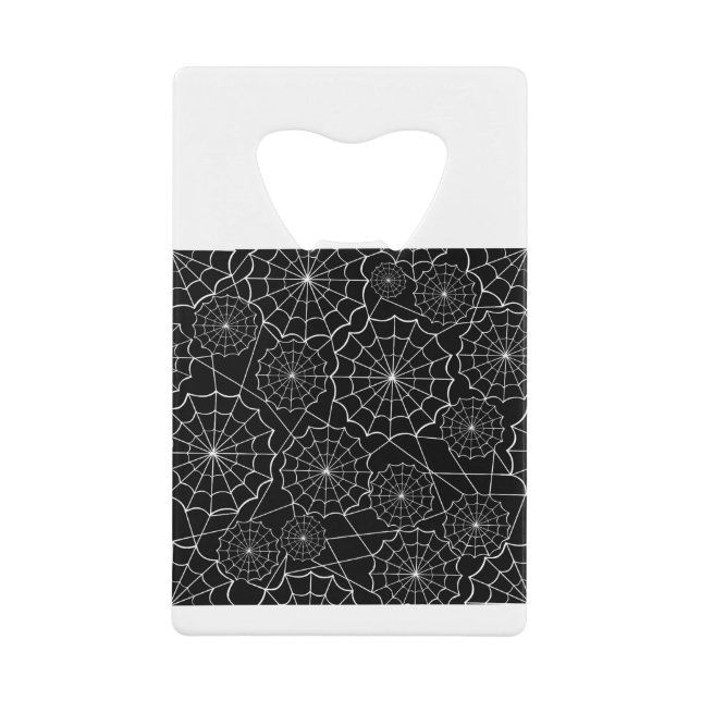 Halloween-Spinngewebe Geldbeutel Flaschenöffner (Vorderseite)