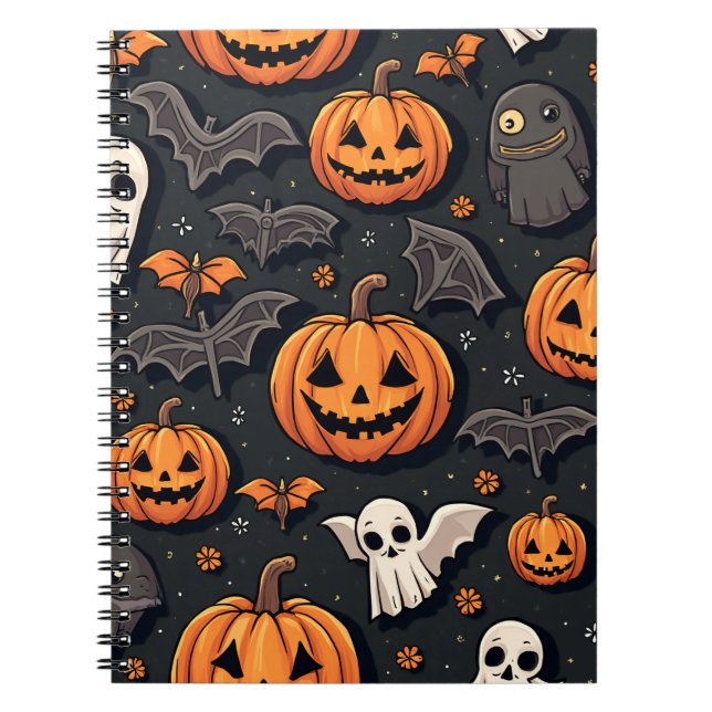 Halloween Spiral Foto Notebook Notizblock (Vorderseite)