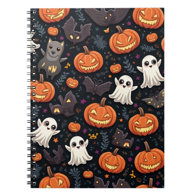 Halloween Spiral Foto Notebook Notizblock (Vorderseite)