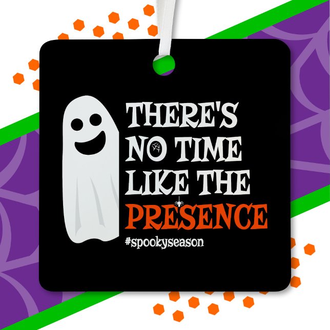 Halloween Spirit Happy Ghost Funny Halloween Ornament Aus Metall (Von Creator hochgeladen)