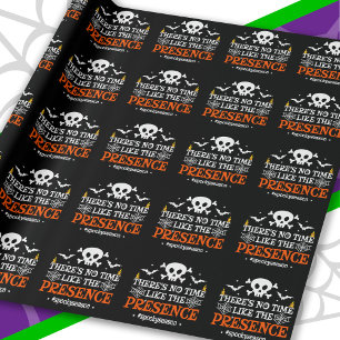 Halloween Spirit Skull Crossbones Funny Halloween Geschenkpapier
