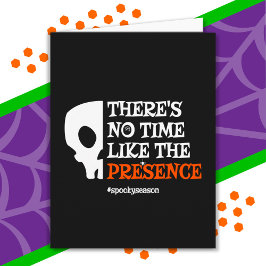 Halloween Spirit Spooky Skull Funny Halloween Karte