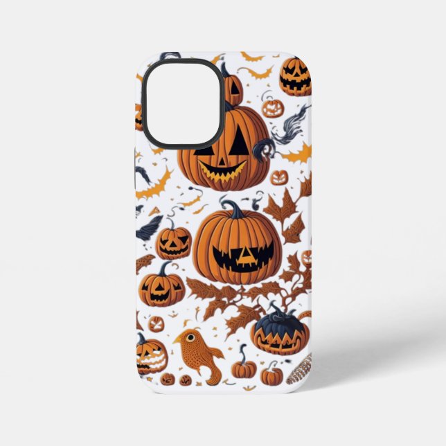 Halloween Spirits | Niedliche Ghost & Pumpkin Tele iPhone Hülle (Rückseite)