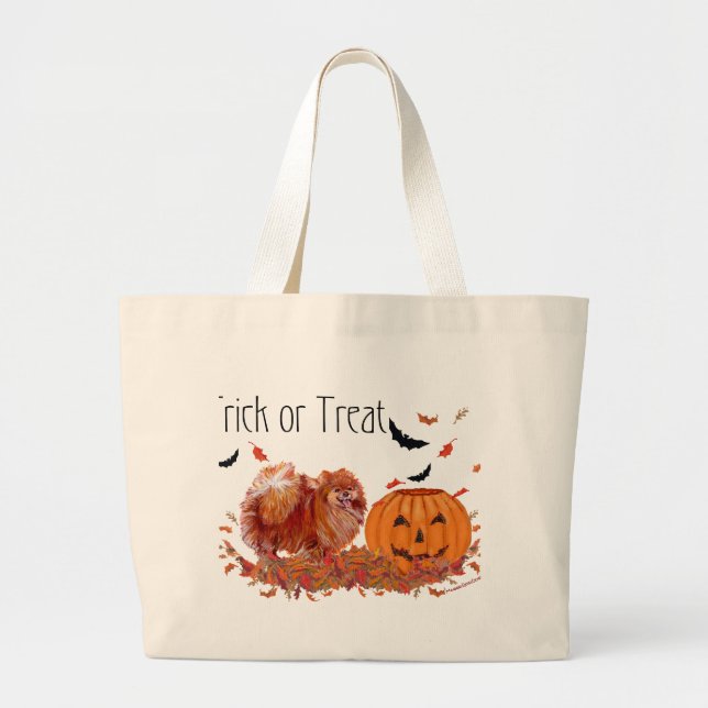 Halloween-Spitz Jumbo Stoffbeutel (Vorne)