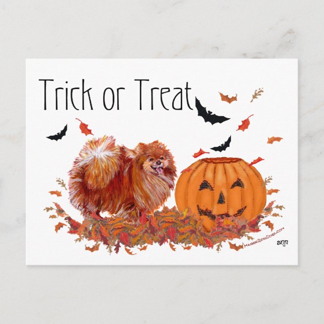 Halloween-Spitz Postkarte (Vorderseite)