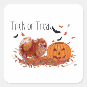 Halloween-Spitz Quadratischer Aufkleber