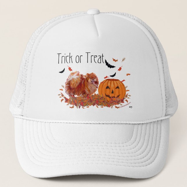 Halloween-Spitz Truckerkappe (Vorderseite)