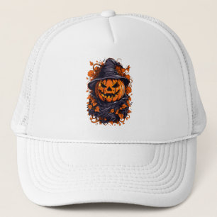 Halloween Splash-Kürbis Truckerkappe