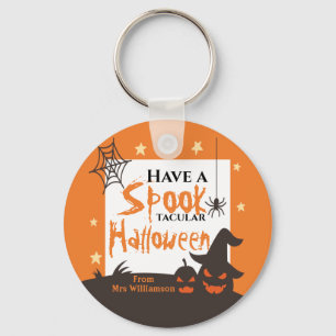 Halloween Spook-Tastisch Orange Schlüsselanhänger
