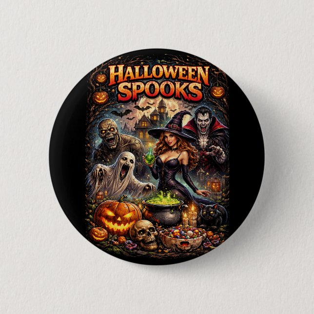 Halloween Spooks Button (Vorderseite)