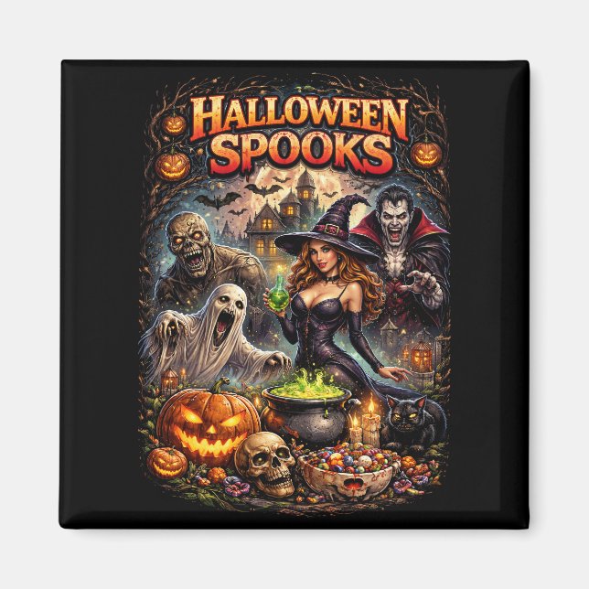 Halloween Spooks Magnet (Vorne)