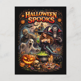 Halloween Spooks Postkarte