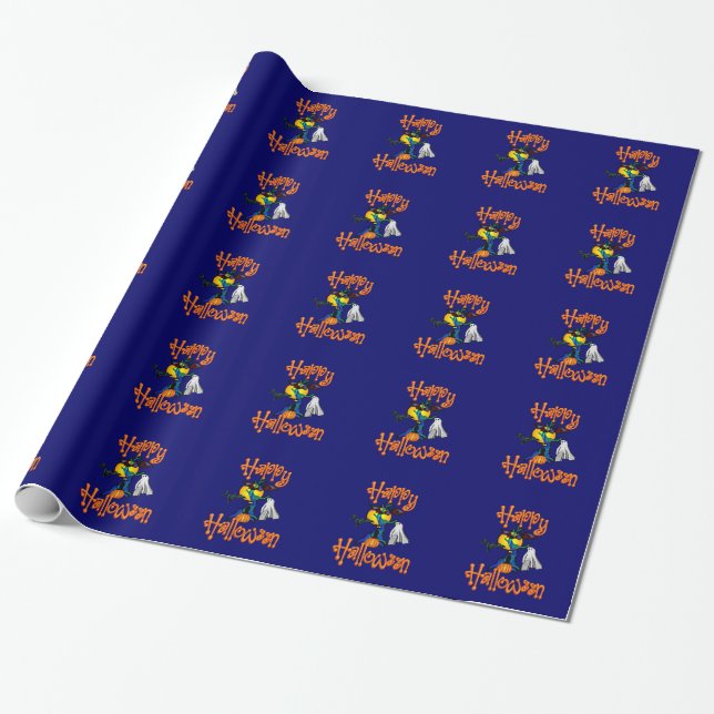 Halloween Spooks Wrapping Paper Geschenkpapier (Ungerollt)