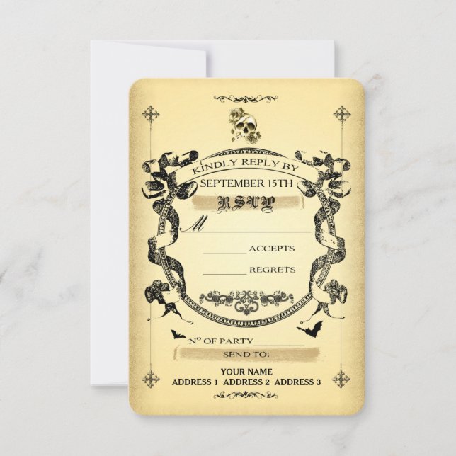 Halloween ~ Spooktacular1 - Antwortkarte / UAWG RSVP Karte (Vorderseite)