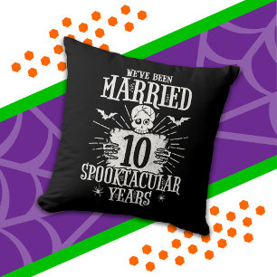 Halloween Spooktacular 10. Hochzeitstag Kissen