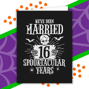 Halloween Spooktacular 16. Hochzeitstag Karte