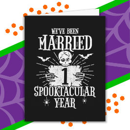 Halloween Spooktacular 1. Hochzeitstag Karte