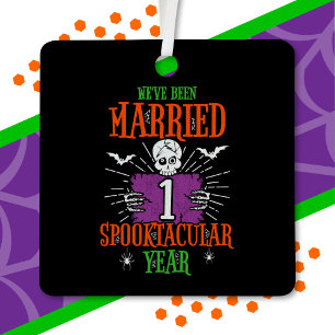 Halloween Spooktacular 1. Hochzeitstag Ornament Aus Metall
