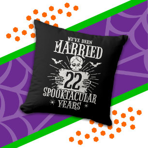 Halloween Spooktacular 22. Hochzeitstag Kissen
