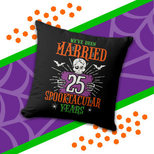 Halloween Spooktacular 25. Hochzeitstag Kissen