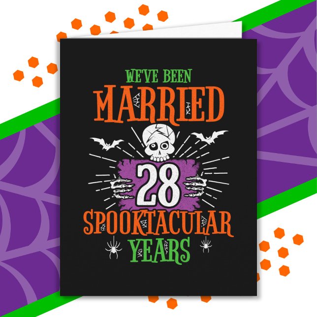 Halloween Spooktacular 28. Hochzeitstag Karte (Von Creator hochgeladen)