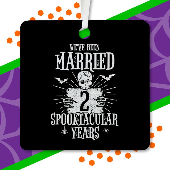 Halloween Spooktacular 2. Hochzeitstag Ornament Aus Metall (Von Creator hochgeladen)