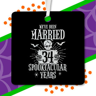 Halloween Spooktacular 34. Hochzeitstag Ornament Aus Metall