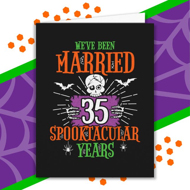 Halloween Spooktacular 35. Hochzeitstag Karte (Von Creator hochgeladen)