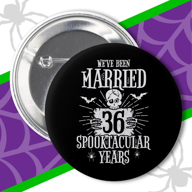 Halloween Spooktacular 36. Hochzeitstag Button (Von Creator hochgeladen)