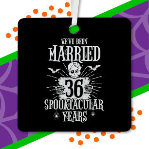 Halloween Spooktacular 36. Hochzeitstag Ornament Aus Metall
