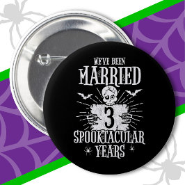 Halloween Spooktacular 3. Hochzeitstag Button