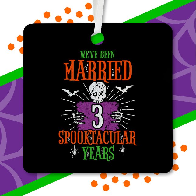 Halloween Spooktacular 3. Hochzeitstag Ornament Aus Metall (Von Creator hochgeladen)