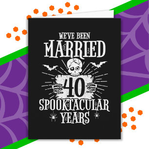 Halloween Spooktacular 40. Hochzeitstag Karte