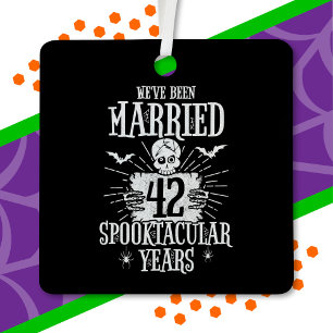 Halloween Spooktacular 42. Hochzeitstag Ornament Aus Metall