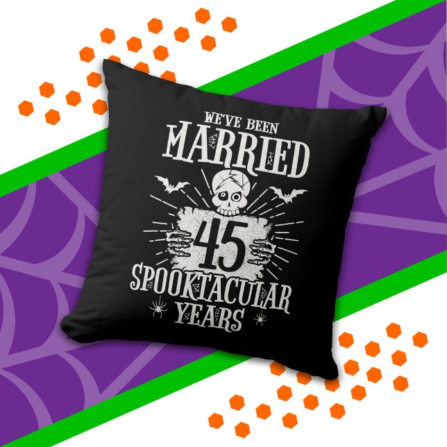 Halloween Spooktacular 45. Hochzeitstag Kissen (Von Creator hochgeladen)