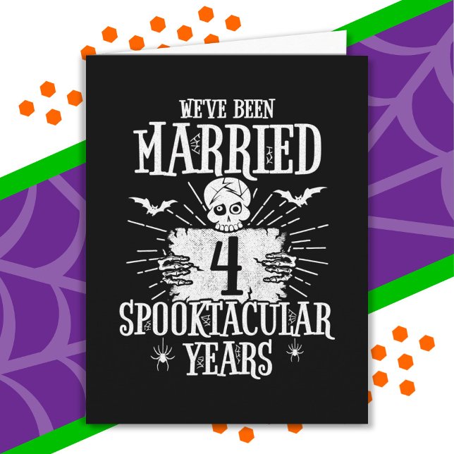 Halloween Spooktacular 4. Hochzeitstag Karte (Von Creator hochgeladen)