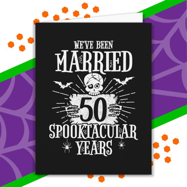 Halloween Spooktacular 50. Hochzeitstag Karte (Von Creator hochgeladen)