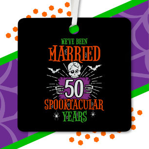 Halloween Spooktacular 50. Hochzeitstag Ornament Aus Metall