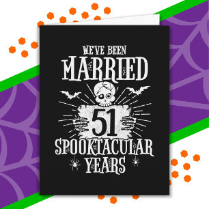 Halloween Spooktacular 51. Hochzeitstag Karte